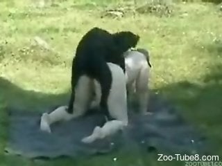 Aroused mature with chubby ass, sexy outdoor dog sex